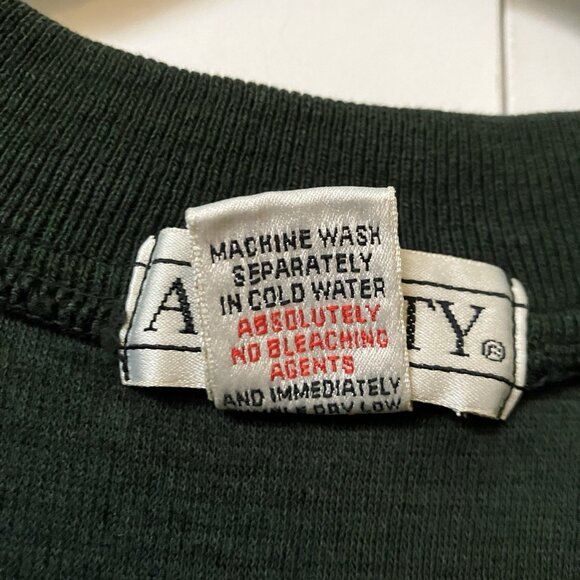 Vintage Ash City Sweater Vest Mens XL Green Combed Cotton Grandpa Academia - Picture 2 of 6